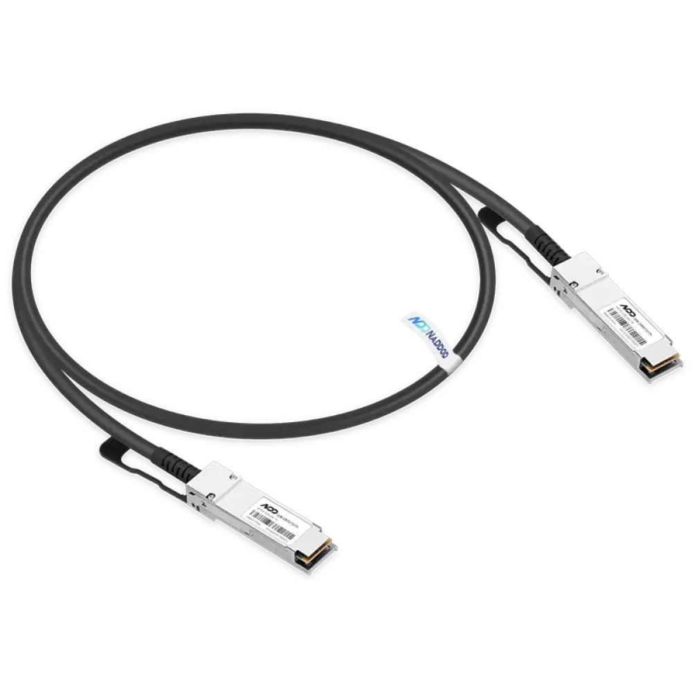 Mellanox Direct Attach Copper DAC cable with two SFP+ connectors, black round cable