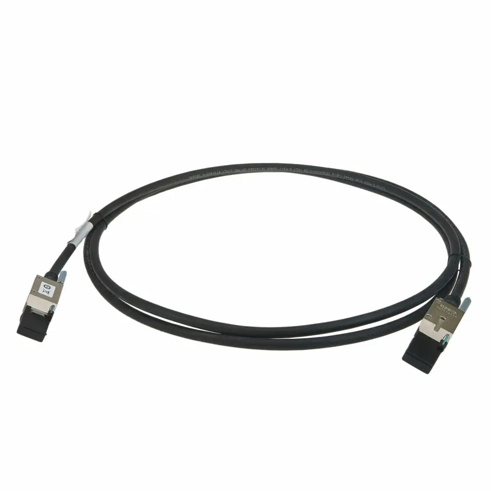 Cisco 3m Type 2 stacking cable with metal connectors for Cisco 3650 switch, on white background