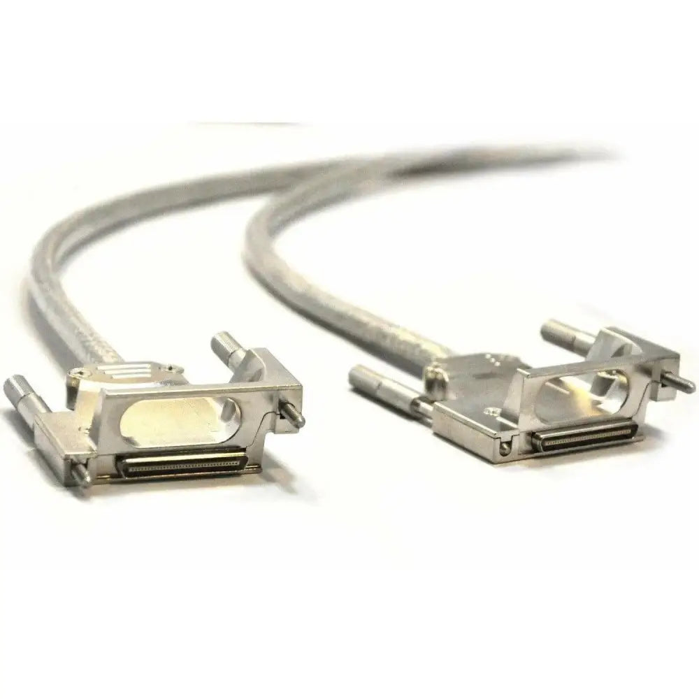 Cisco 50cm 3750 stacking cable with metal connectors on white background