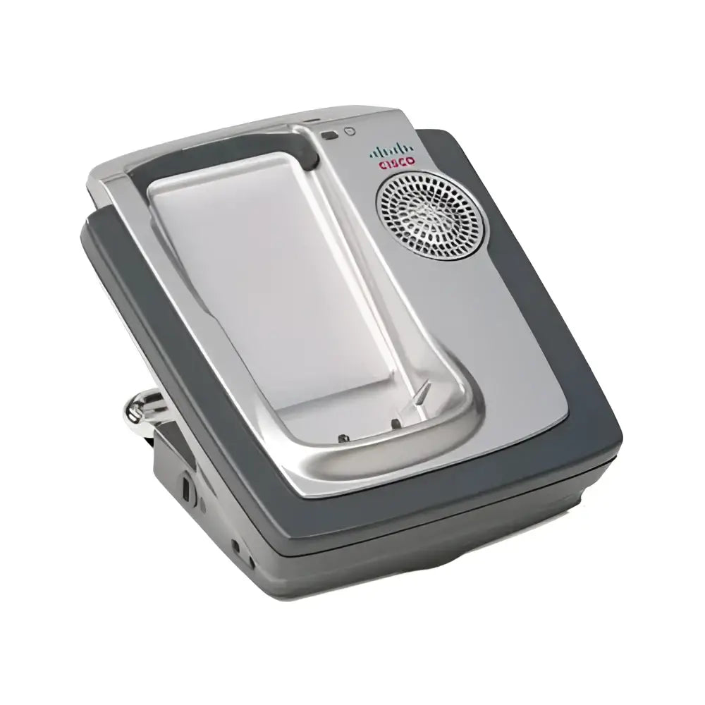 Cisco 7925G desk phone cradle charging dock with speaker, product photo on white background