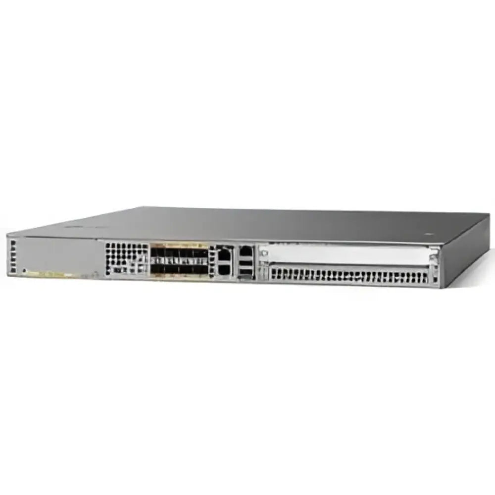 Cisco ASR1001-X services router front view, silver network device with multiple ports