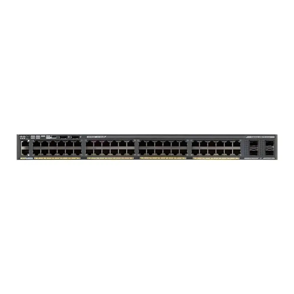 Cisco Catalyst 2960X 48 port network switch front view, refurbished equipment