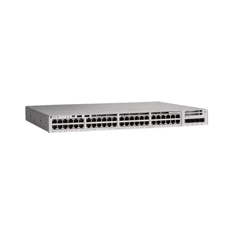 Cisco Catalyst 9300 48-port 10G network switch with modular uplink, front view