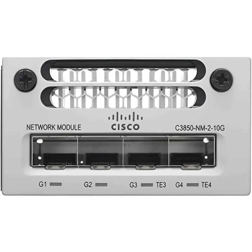 Cisco Catalyst C3850-NM-2-10G refurbished 2-port 10GE SFP network module front view