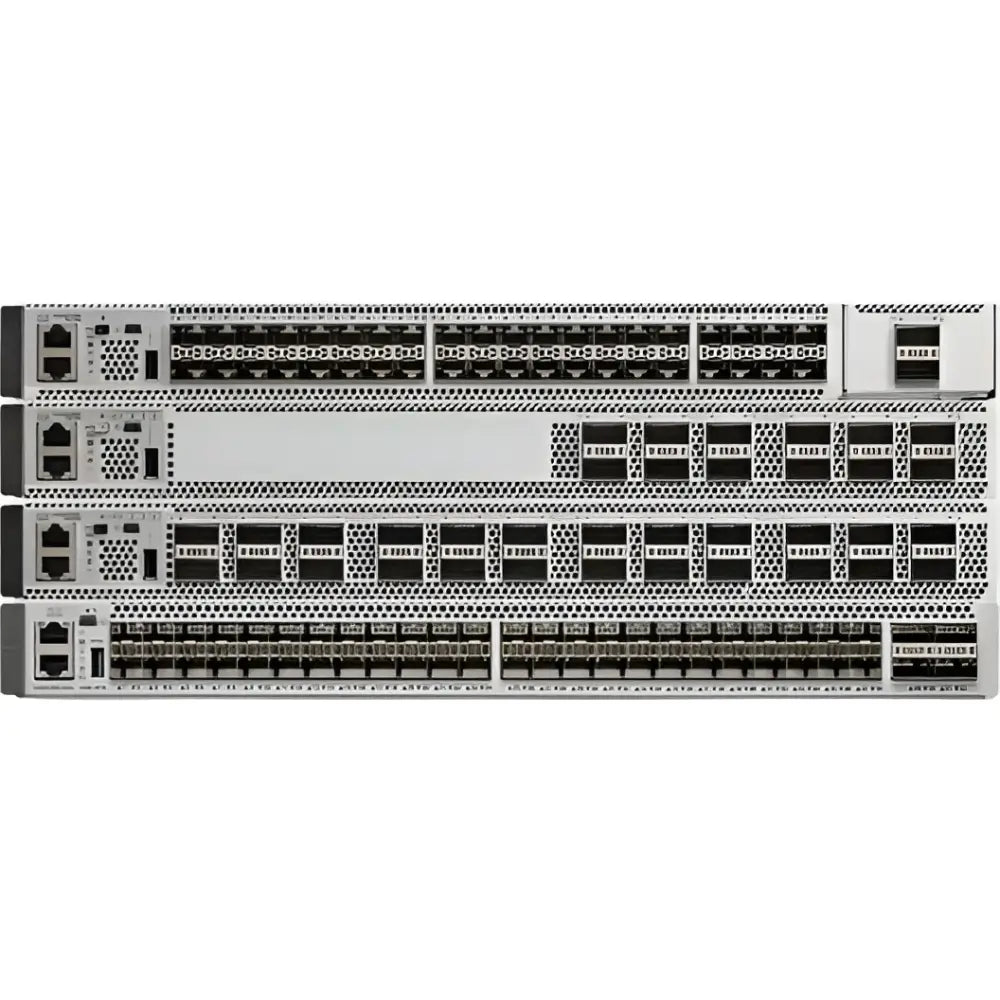 Cisco Catalyst C9500-12Q-A 10Gbit network switch front panel with multiple SFP ports