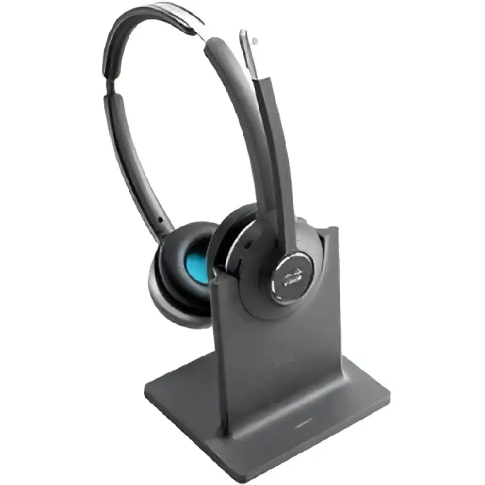 Cisco 562 wireless dual on-ear headset with charging stand, refurbished