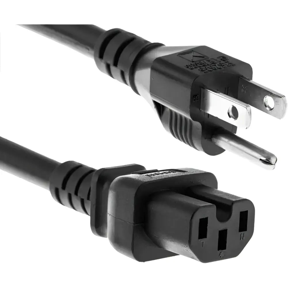 Cisco replacement notched US AC power cord 6ft C15 with three-prong plug