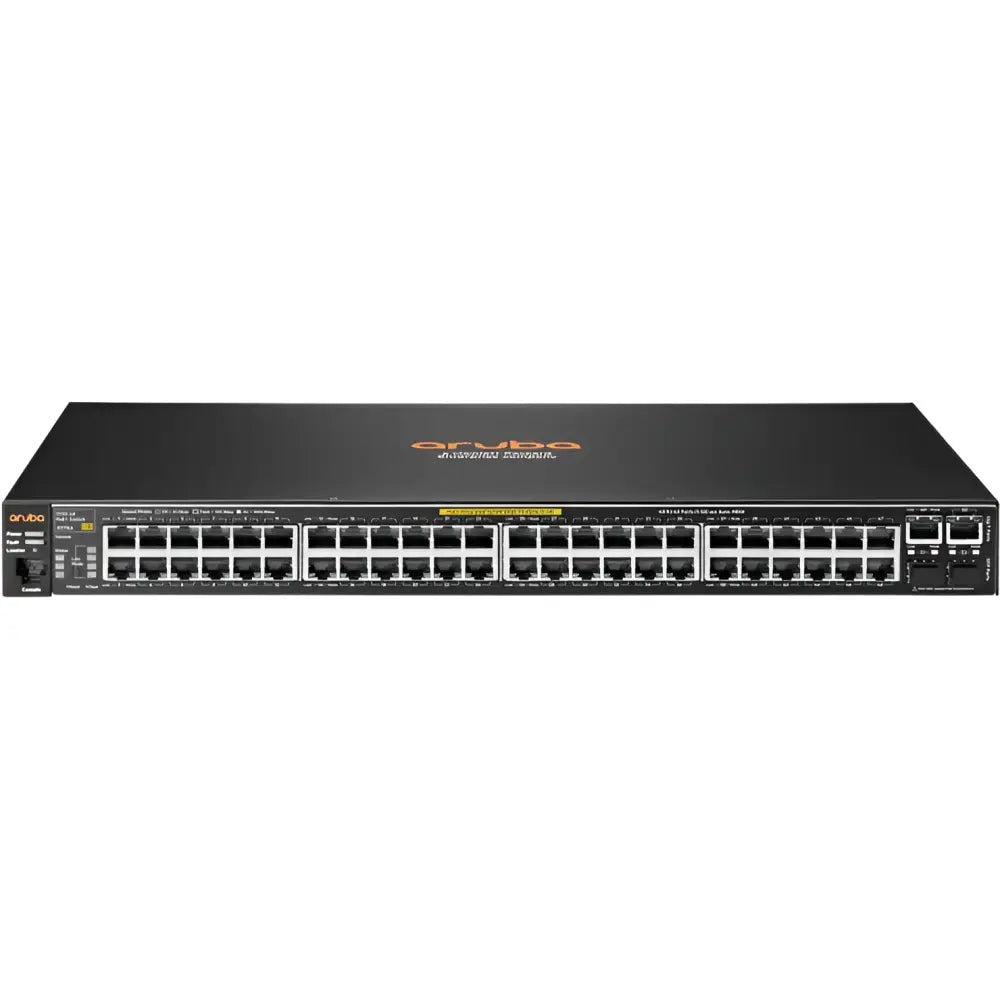 HP Aruba 2530 48-port PoE switch J9778A refurbished, front view rackmount network device