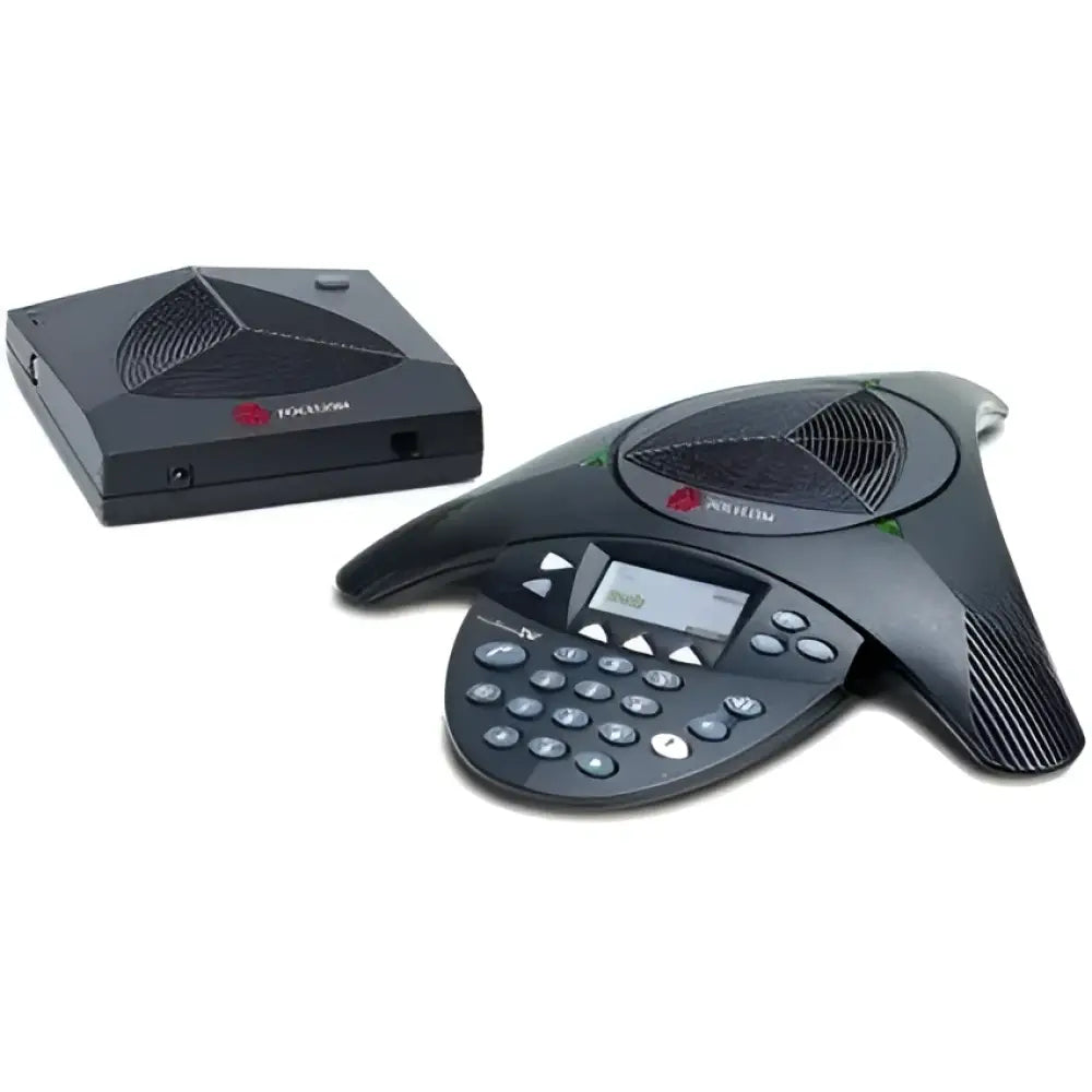 Polycom SoundStation 2W analog wireless conference phone with keypad and base unit