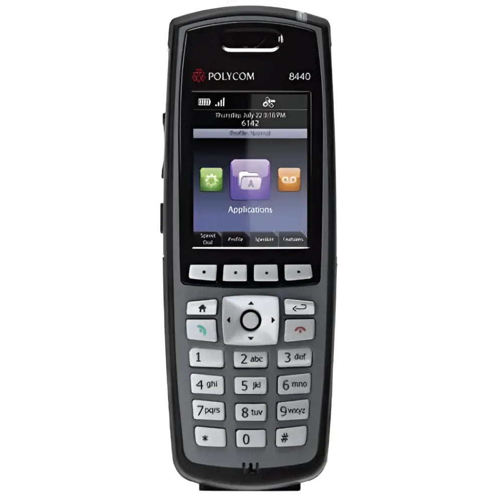 Spectralink Polycom 8440 black SIP cordless phone with color display and keypad