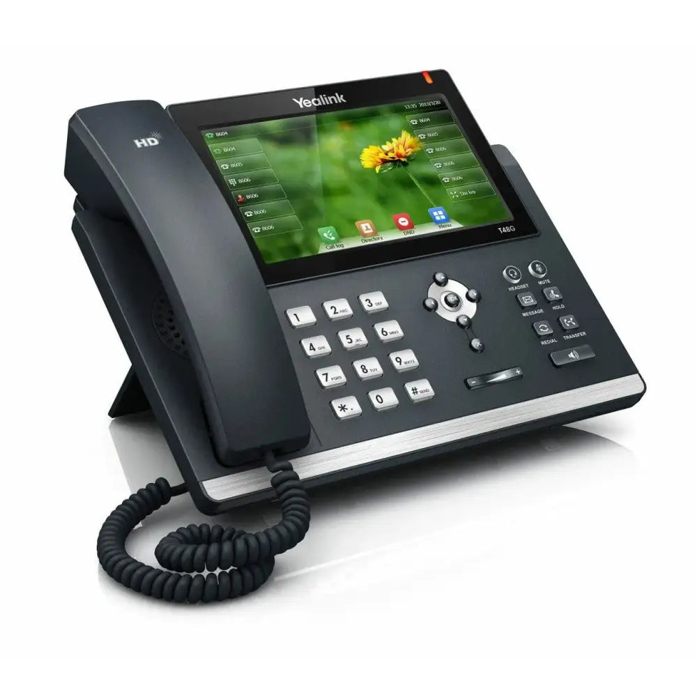 Yealink T48S refurbished SIP gigabit IP phone with touchscreen and corded handset