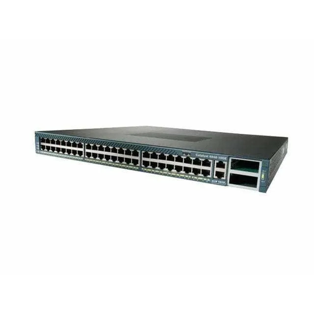Cisco Catalyst 4948-10GE network switch with multiple Ethernet ports and 10G uplinks