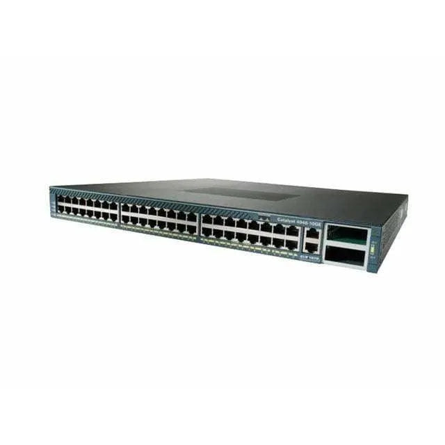Cisco Catalyst 4948 10G uplink switch WS-C4948-10GE-S front view with multiple Ethernet ports