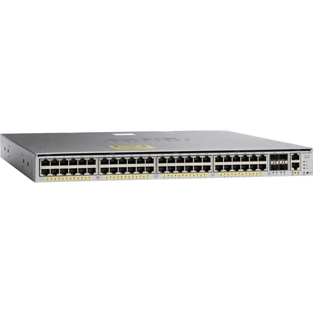 Cisco Catalyst 4948 10G uplink switch front view with multiple Ethernet ports