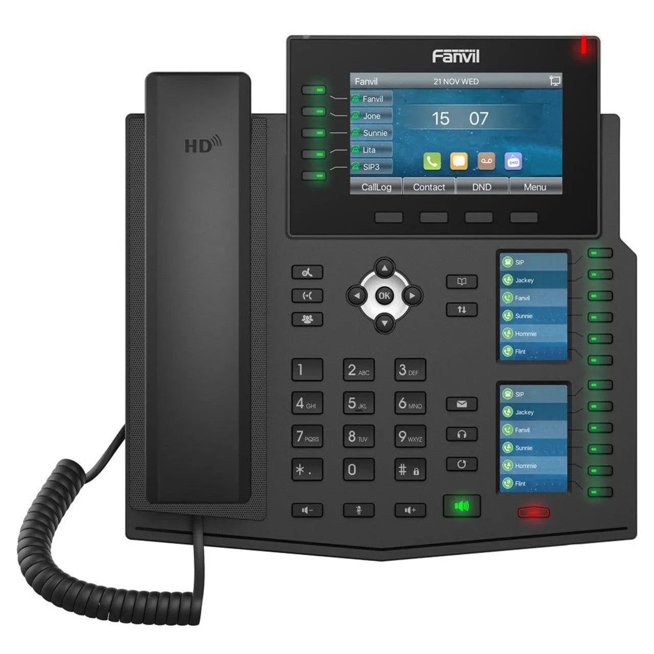 Fanvil X6U V2 3" Color Display 20 Line SIP PoE Gigabit IP phone w/ Bluetooth - FANVIL-X6U-V2 - New - FANVIL-X6U - Reef Telecom