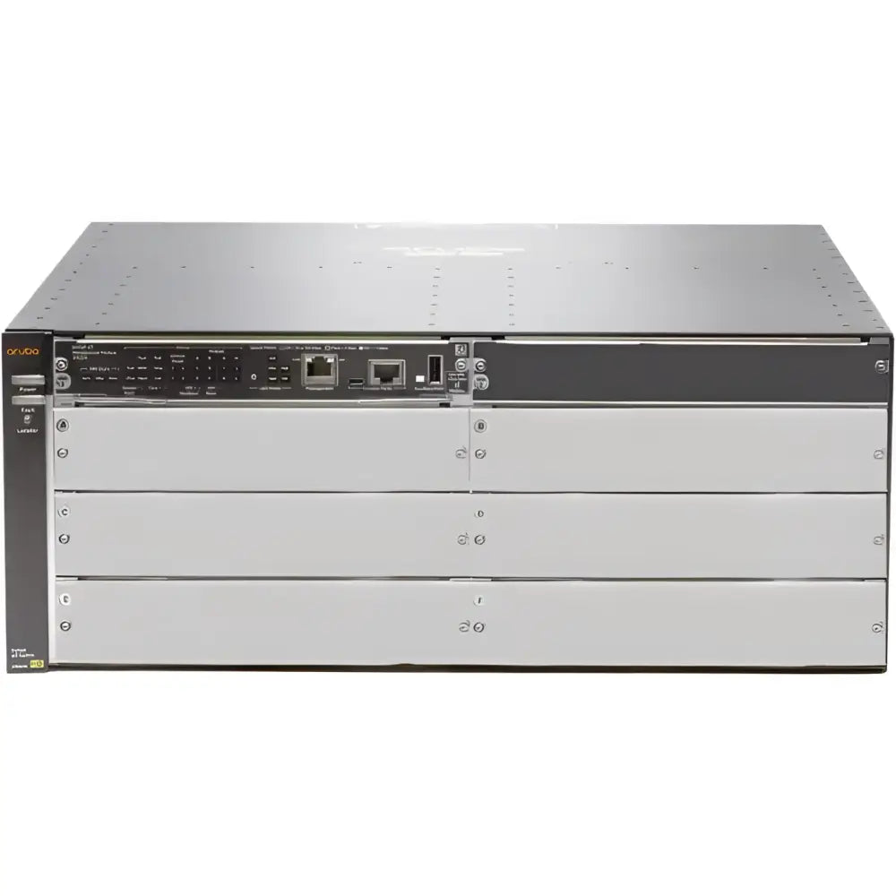 HP Aruba 5406R zl2 switch J9821A front view, modular network chassis, no PSU