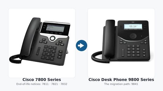 Cisco 7800 Series phone and Cisco Desk Phone 9841 - end-of-life replacement options