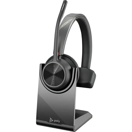 Poly Voyager 4310 UC Mono Bluetooth Wireless Headset USB-A with Charging Stand Microsoft Teams Certified 218471-02