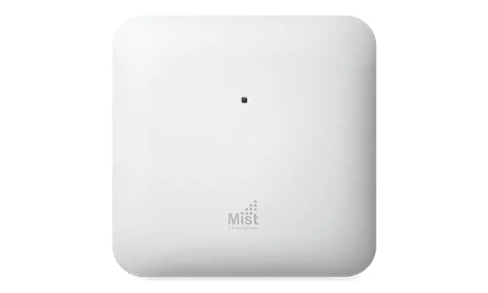Mist white wireless access point AP33 with rounded edges on white background