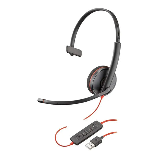 Poly / Plantronics Blackwire C3210 Wired USB-C Mono Headset 80S09A6 / 80S01A6 - New - Poly