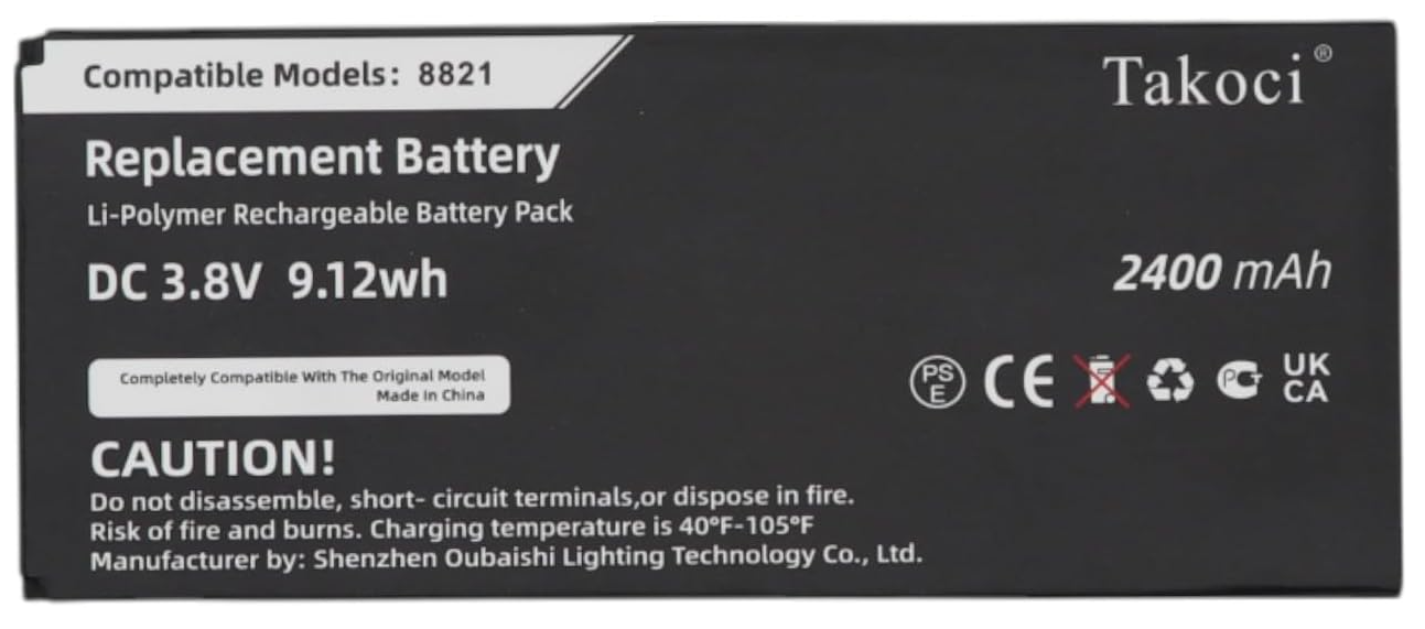 Cisco 8821 Standard Battery - CP-BATT-8821 Third Party Takoci