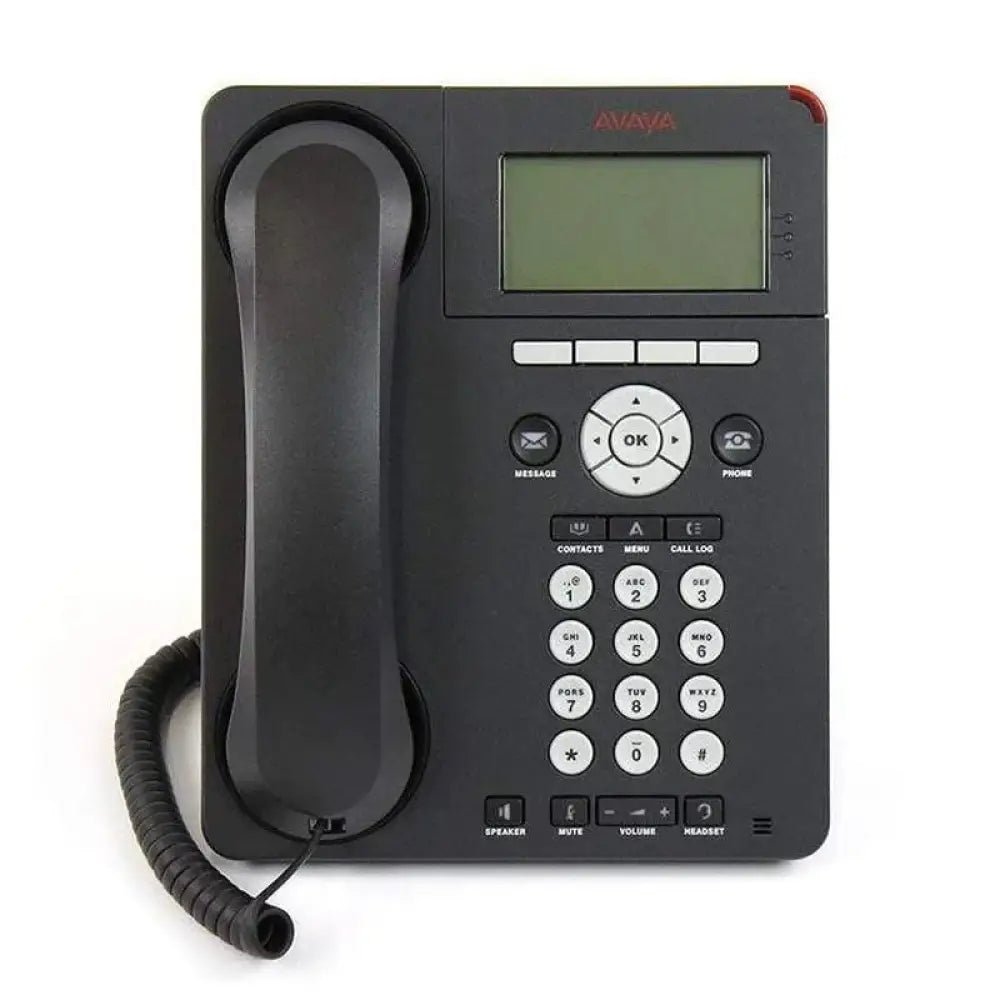 Avaya IP phone 9620L refurbished desk phone with display and keypad against white background