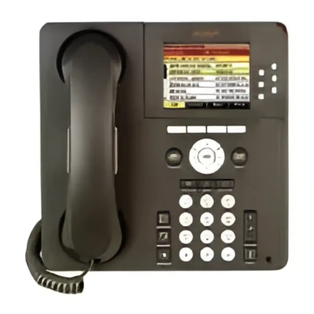 Avaya IP Phone 9640G refurbished black office desk phone with color display and keypad
