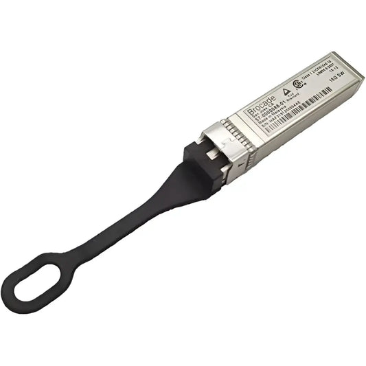 Brocade 16Gb SW 850nm SFP fiber channel module transceiver with black pull tab