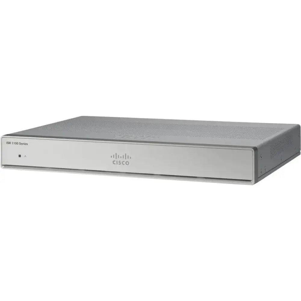 Cisco ISR 1100 Series 8-port gigabit router, silver, front view, refurbished hardware