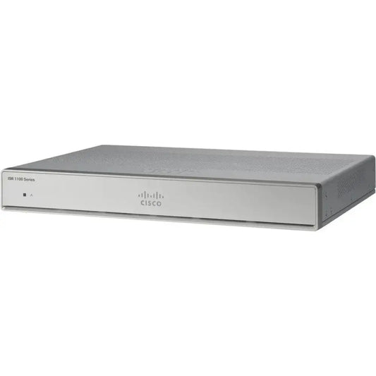 Cisco ISR 1100 Series 8-port gigabit router, silver, front view, refurbished hardware