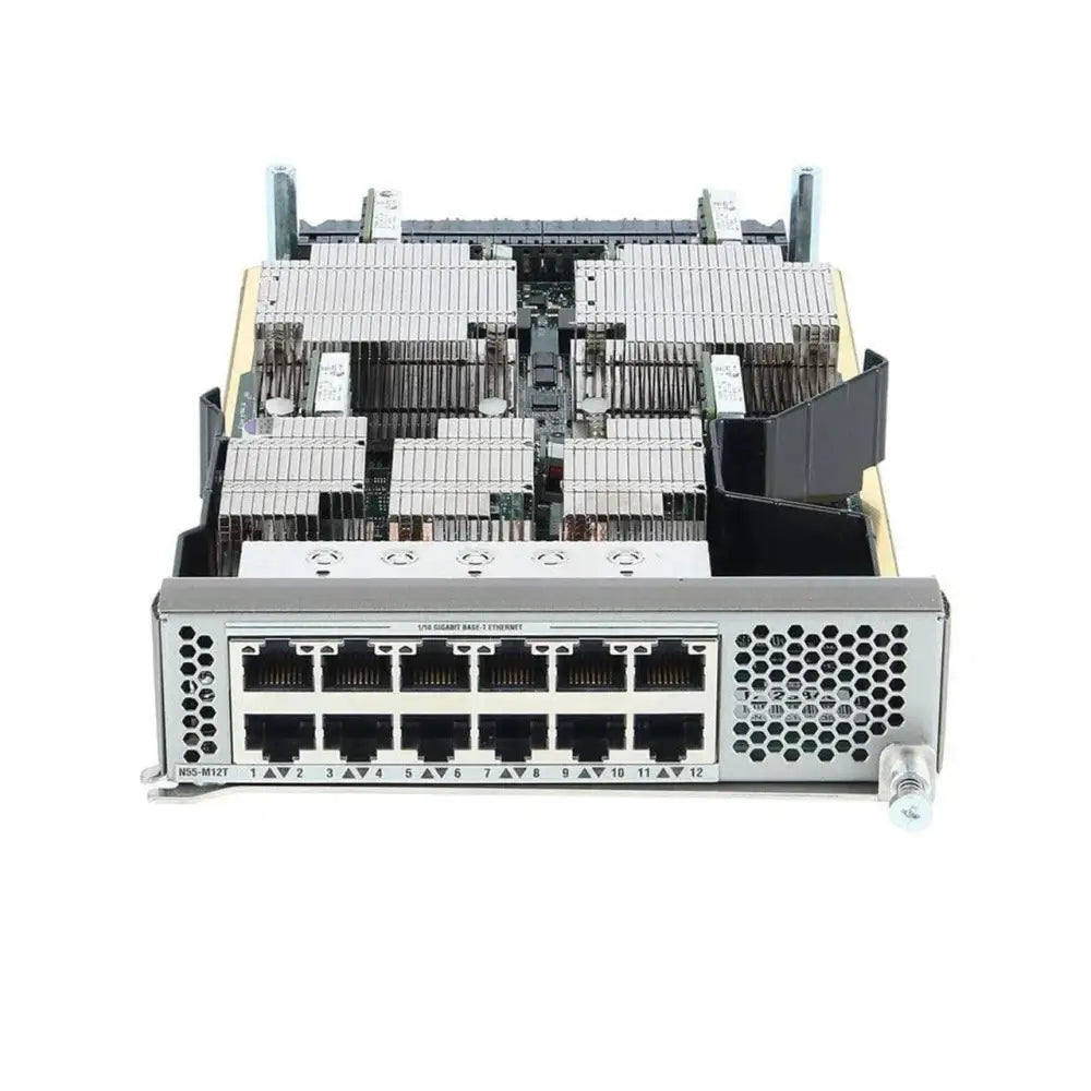 Cisco 12-port 10GBase-T Ethernet module for Nexus 5596T chassis, front view