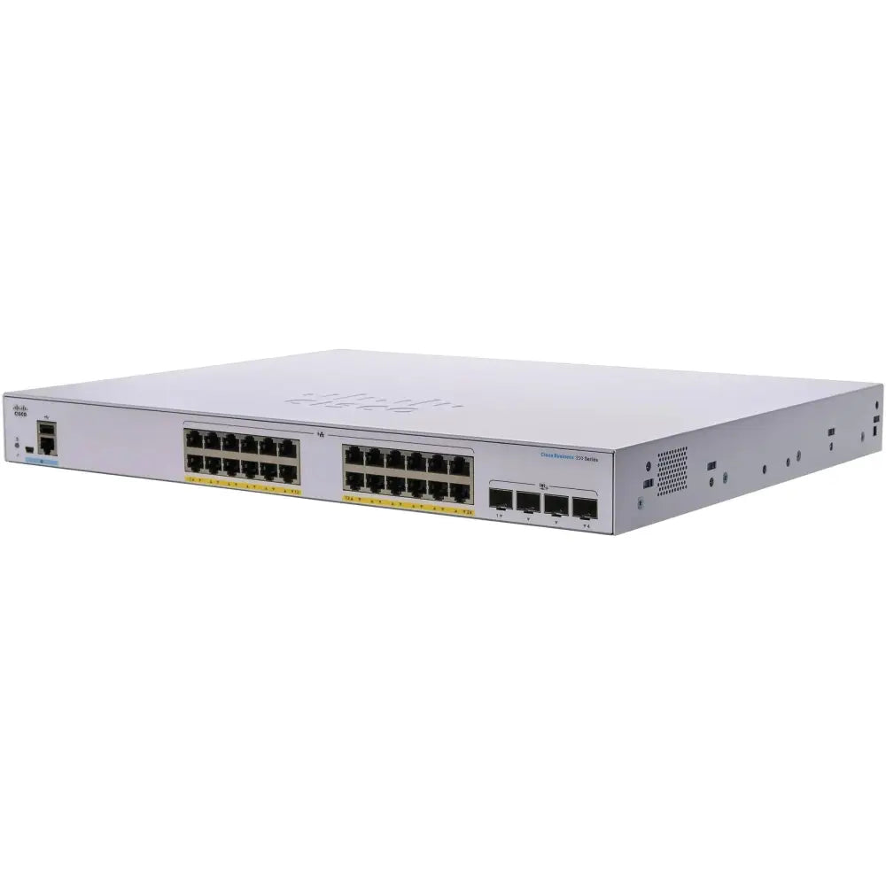 Cisco C1000-24FP-4G-L refurbished switch with 24 PoE Ethernet ports and 4 SFP uplinks