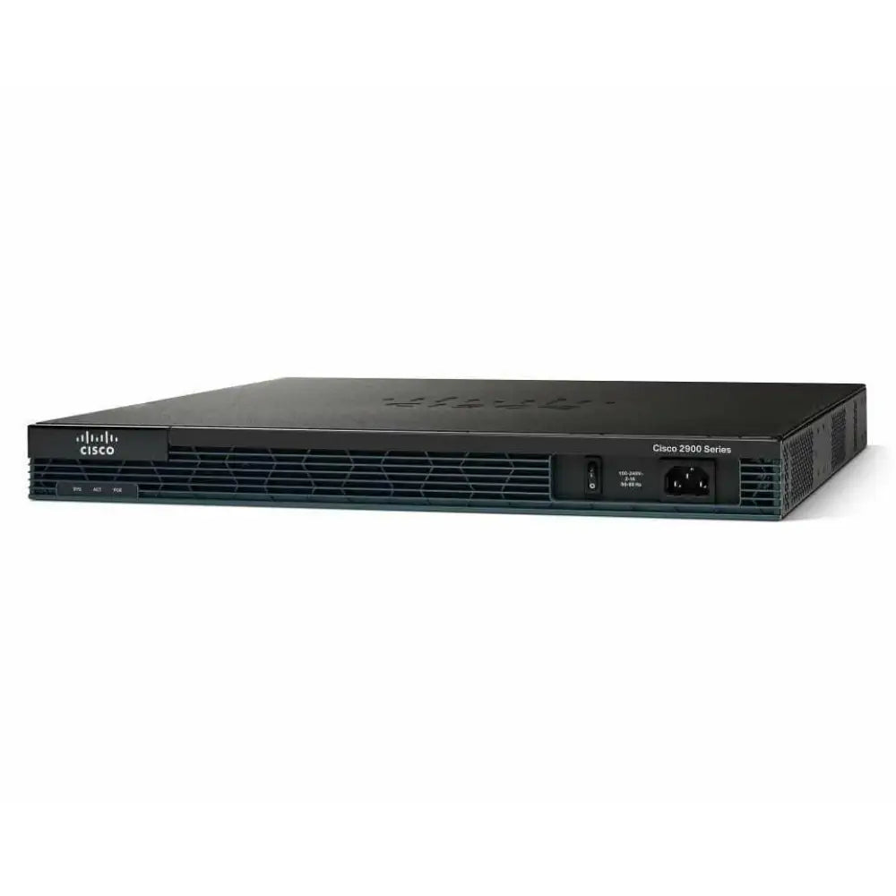 Cisco 2901 Series voice bundle router, black network device on white background