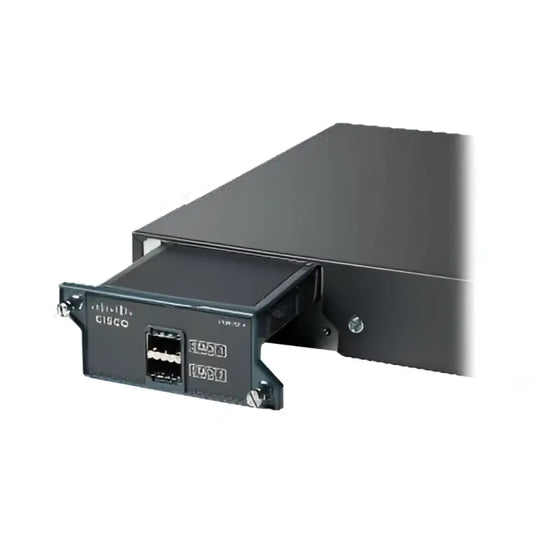 Cisco 2960X stacking module kit with two stack ports installed in black switch