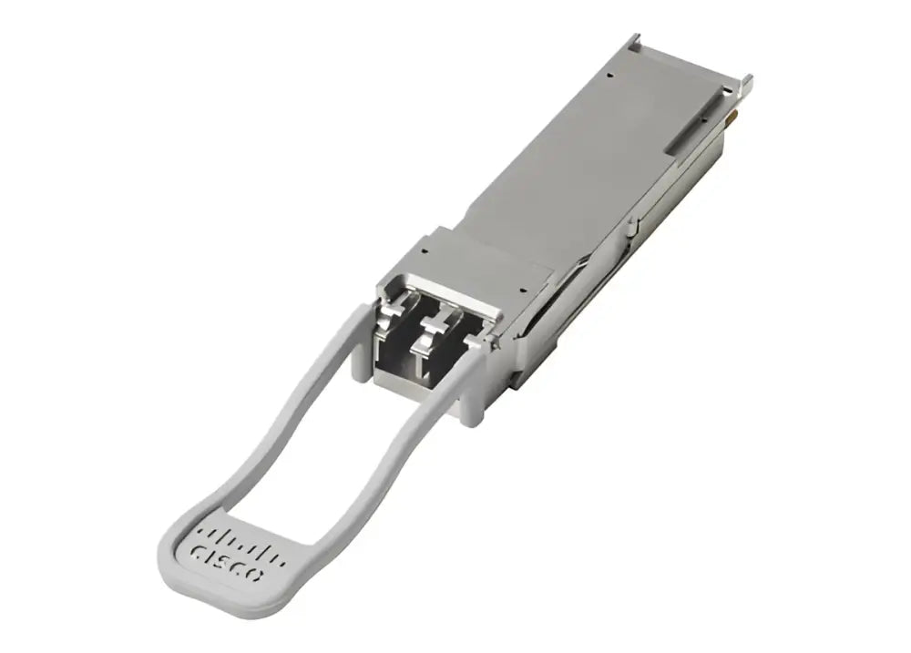 Cisco 40GBASE QSFP-40G-SR-BD BiDi multimode fiber optic transceiver module with pull-tab