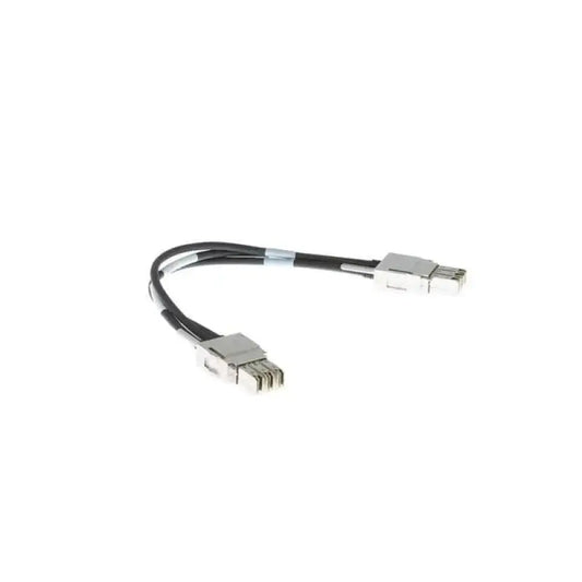 Cisco 50cm stacking cable with silver connectors for 3850 and 9300 switches on white background