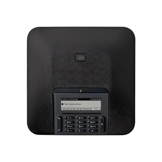 Cisco 7832 IP conference phone with display and keypad, black, top view