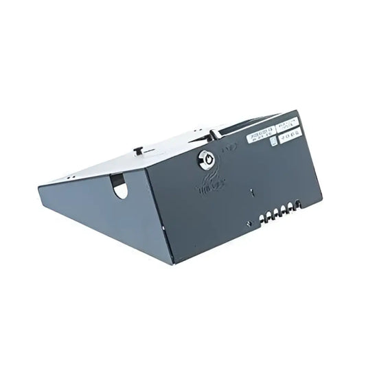 Cisco 7900 series locking wall mount kit with lock, black metal bracket, plain background