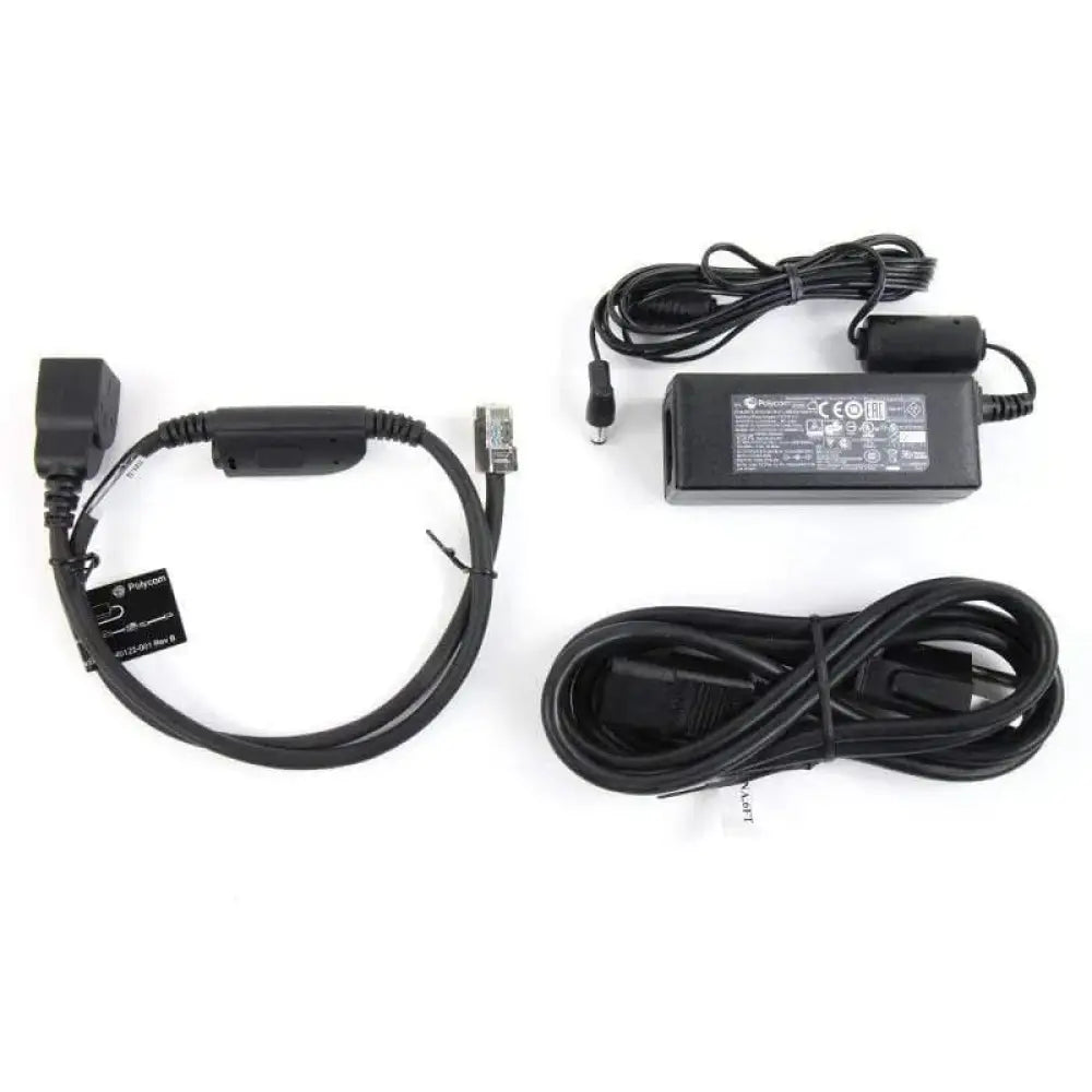 Cisco 7937 power kit with adapter, power cable, and splitter on white background