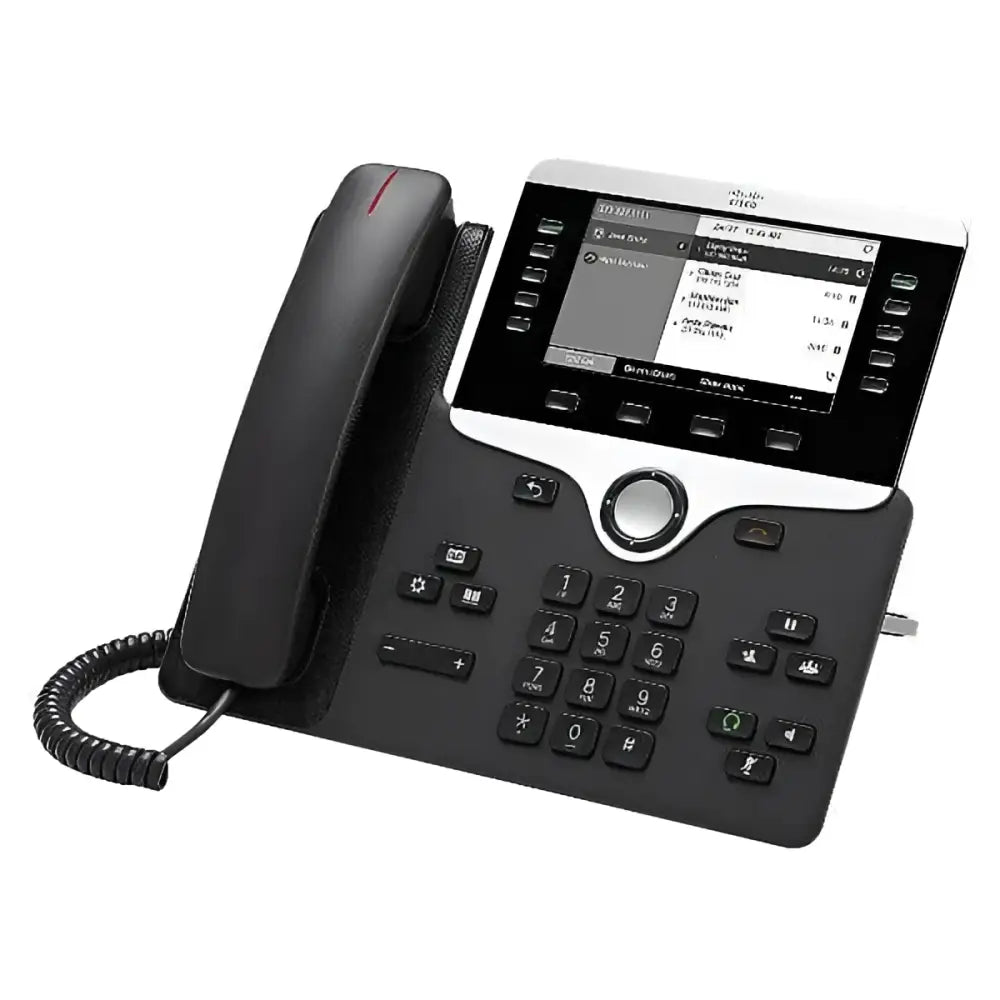Cisco 8811 gigabit IP phone with display screen and handset, refurbished office phone