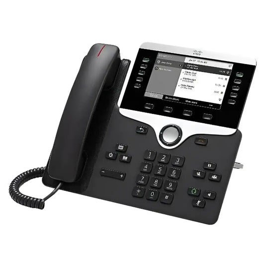 Cisco 8811 gigabit IP phone with display screen and handset, refurbished office phone