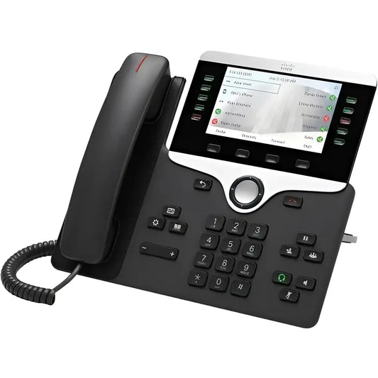 Cisco 8841 Gigabit IP Phone refurbished, with color display and handset, on white background