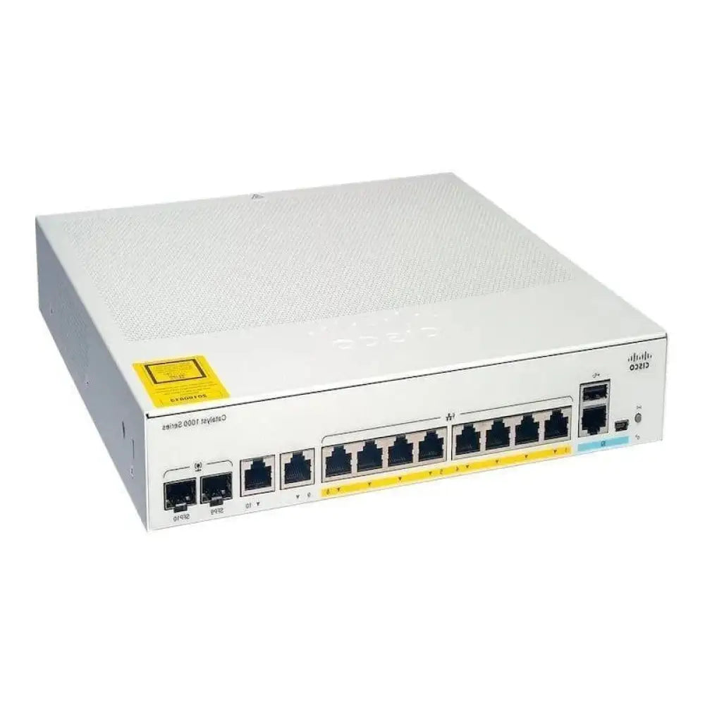 Cisco C1000-8T-2G-L switch with 8 Ethernet ports and 2 SFP uplinks, refurbished