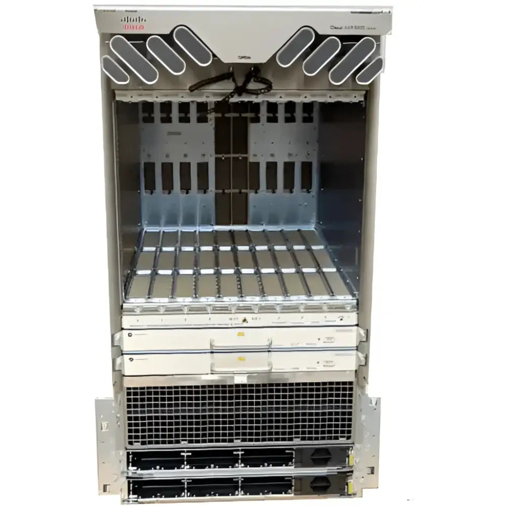 Cisco ASR 9000 Series aggregation service router chassis with 6 PSUs and 2 fans, refurbished