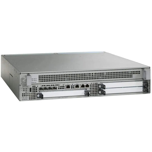 Cisco ASR1002-ESP5 bundle services router front view with ports and vents visible