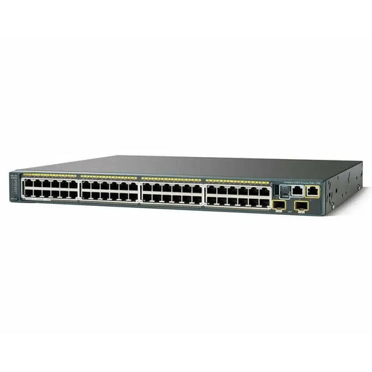 Cisco Catalyst 2960S 48-port gigabit PoE switch WS-C2960S-48LPD-L front view