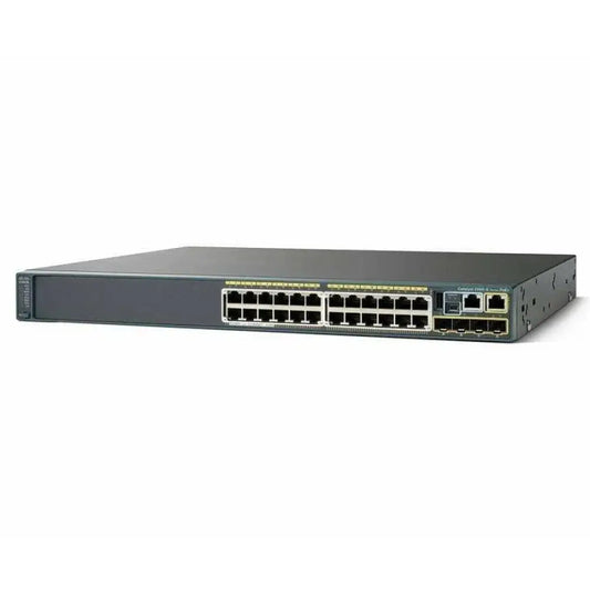 Cisco Catalyst 2960S gigabit switch WS-C2960S-24TS-S front view with 24 Ethernet ports