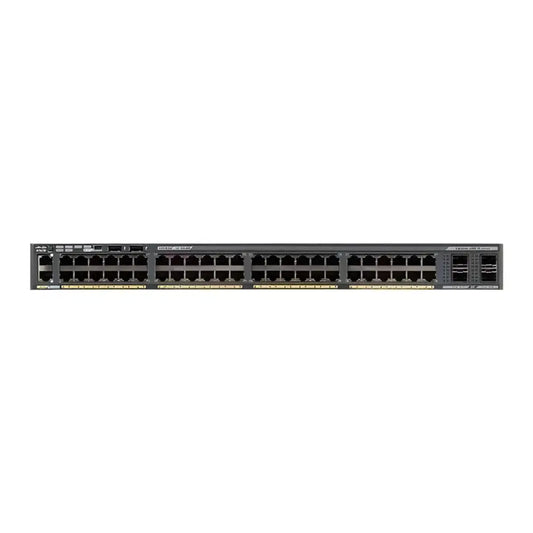Cisco Catalyst 2960X 48 port network switch front view, refurbished equipment
