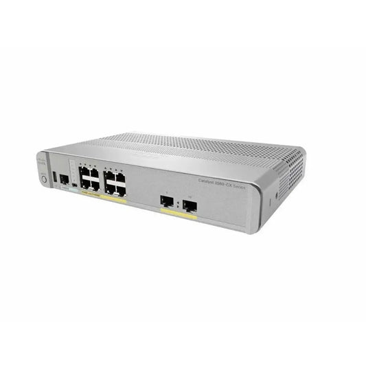 Cisco Catalyst 3560CX 8-port Gigabit PoE network switch silver front ports visible