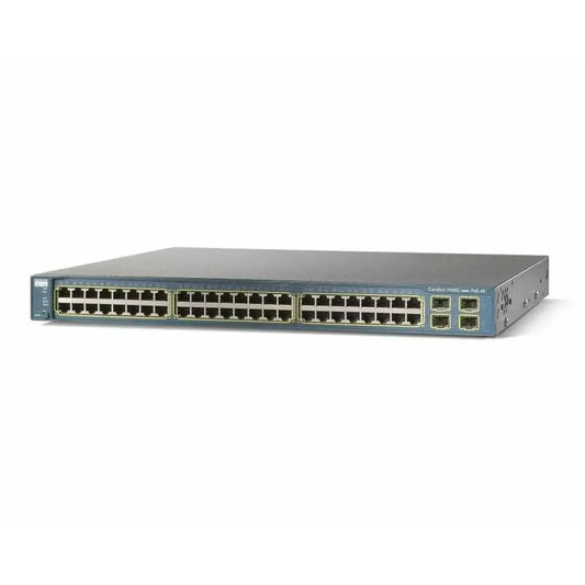 Cisco Catalyst 3560G 48-port gigabit PoE network switch with front-facing ports